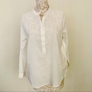 H&M Crisp Cotton Mandarin Collar Shirt
